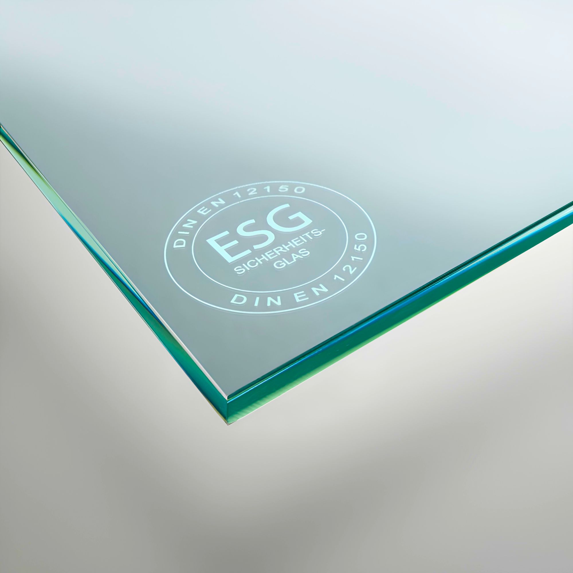 ESG-Sicherheitsglas mit Stempel