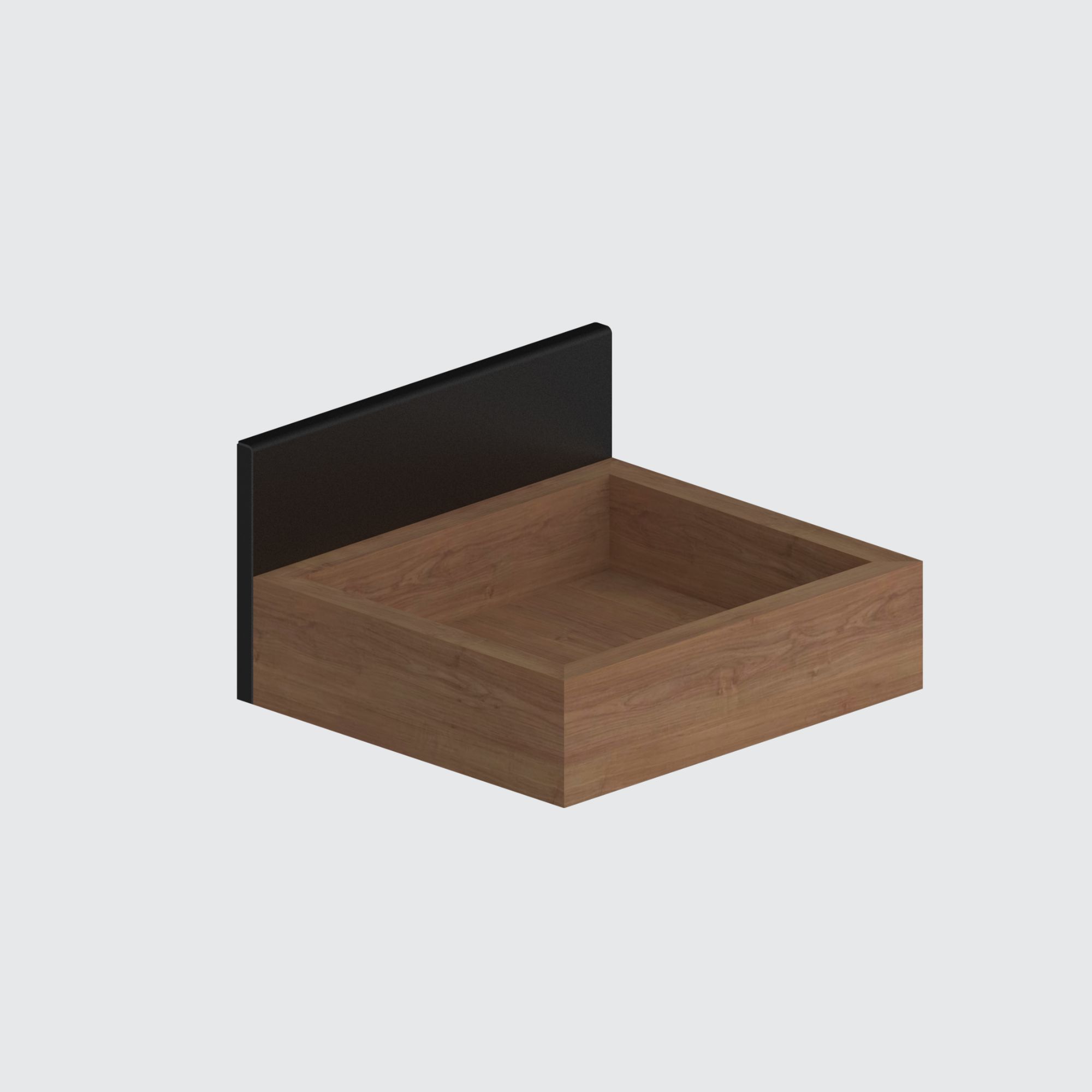 Magnetische Holzbox mit schwarzer Rückwand für Küchenzubehör