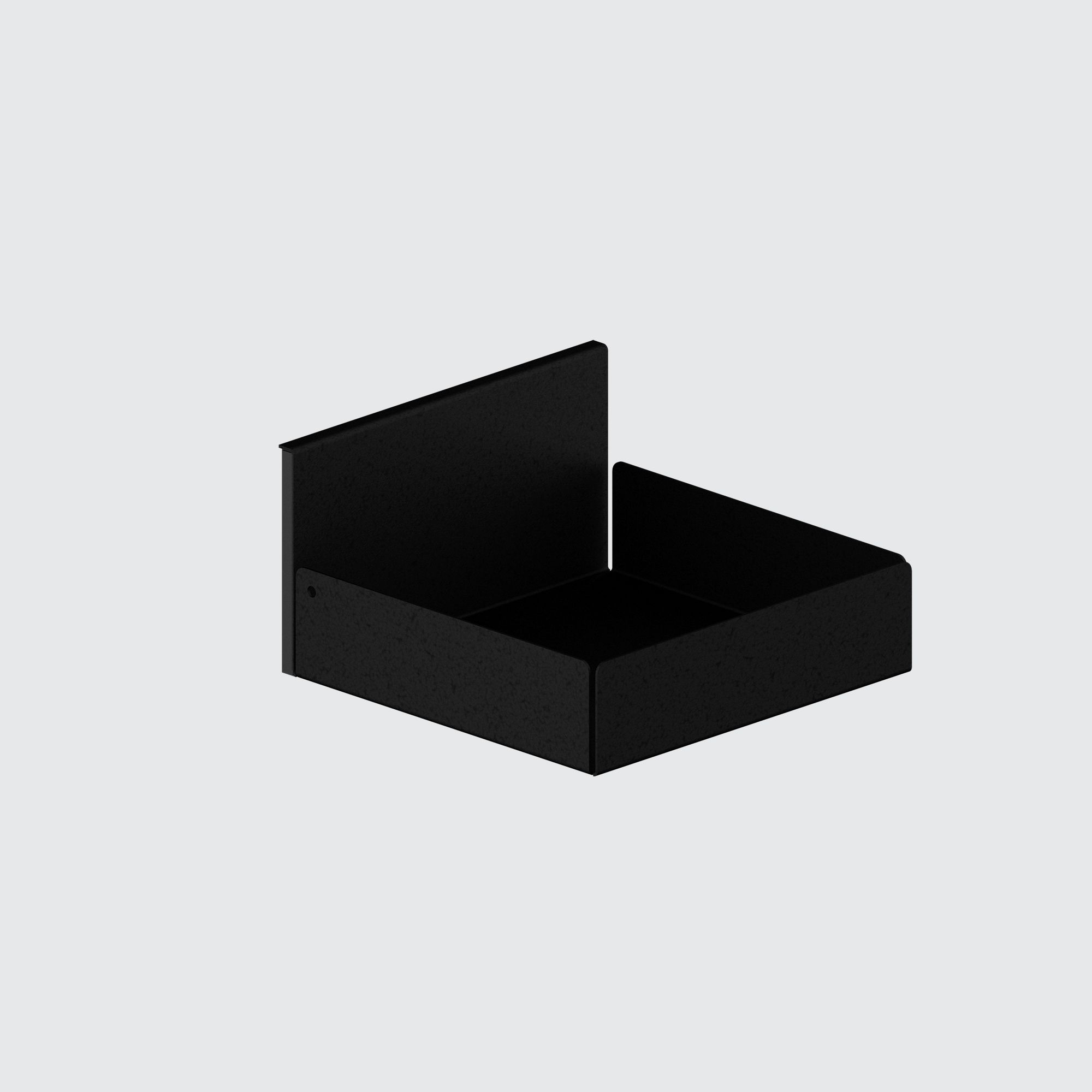 Kleine magnetische Metallbox in Schwarz für die Küchenrückwand