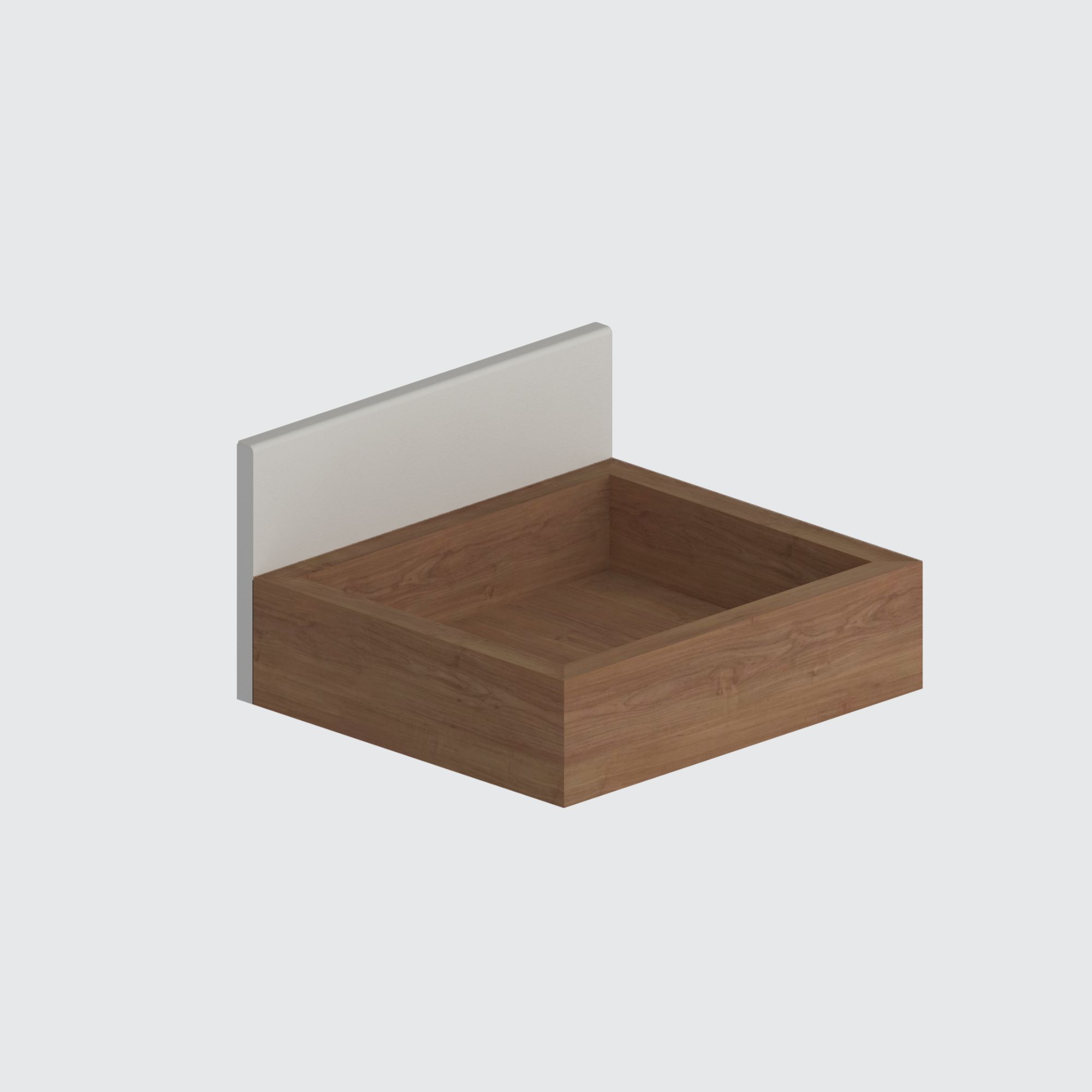Magnetische Holzbox mit weisser Rückwand für Küchenzubehör