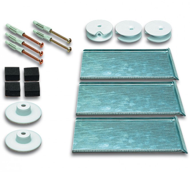 Spiegelbefestigungsset SafecliX® bis 2.4 m² Spiegelfläche