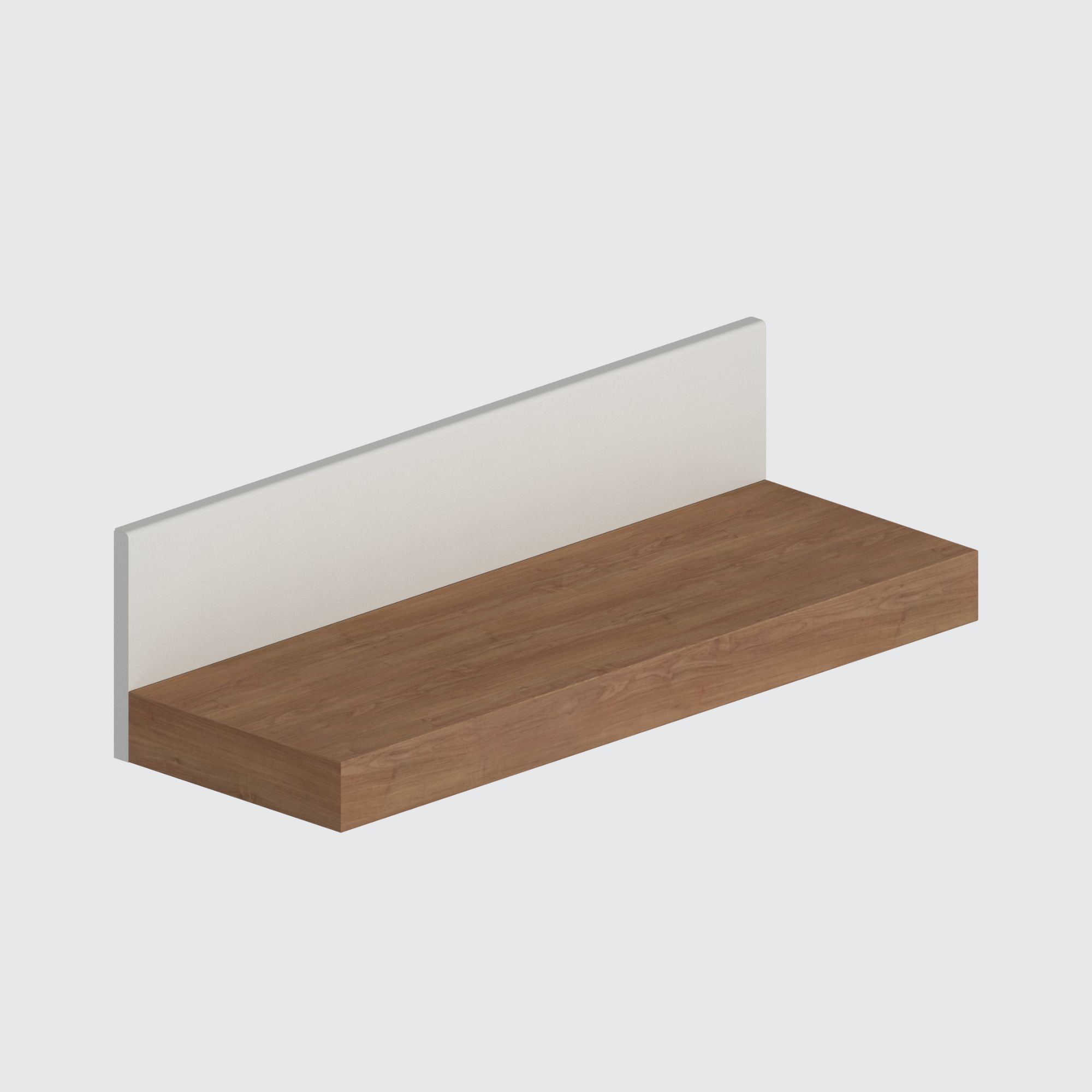 Magnetisches Holzregal mit weisser Rückwand für die Küchenrückwand