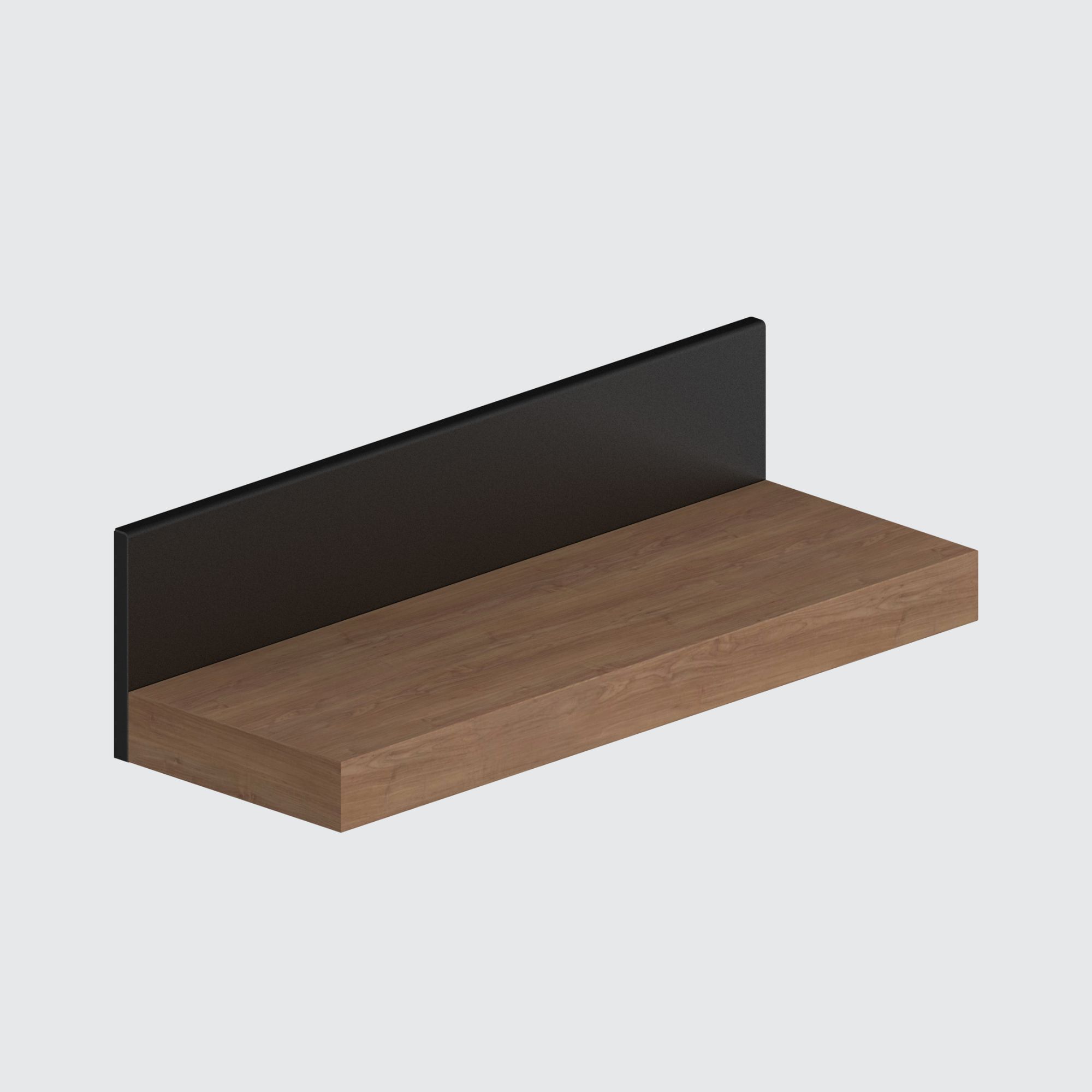 Magnetisches Holzregal mit schwarzer Rückwand für die Küchenrückwand