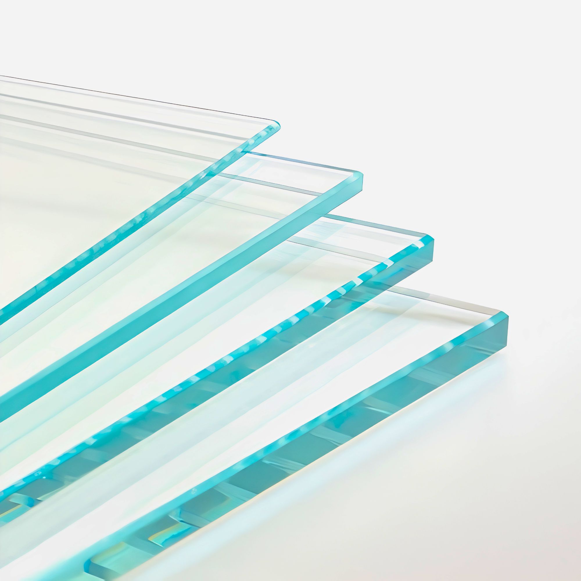 Mehrere Scheiben Weissglas